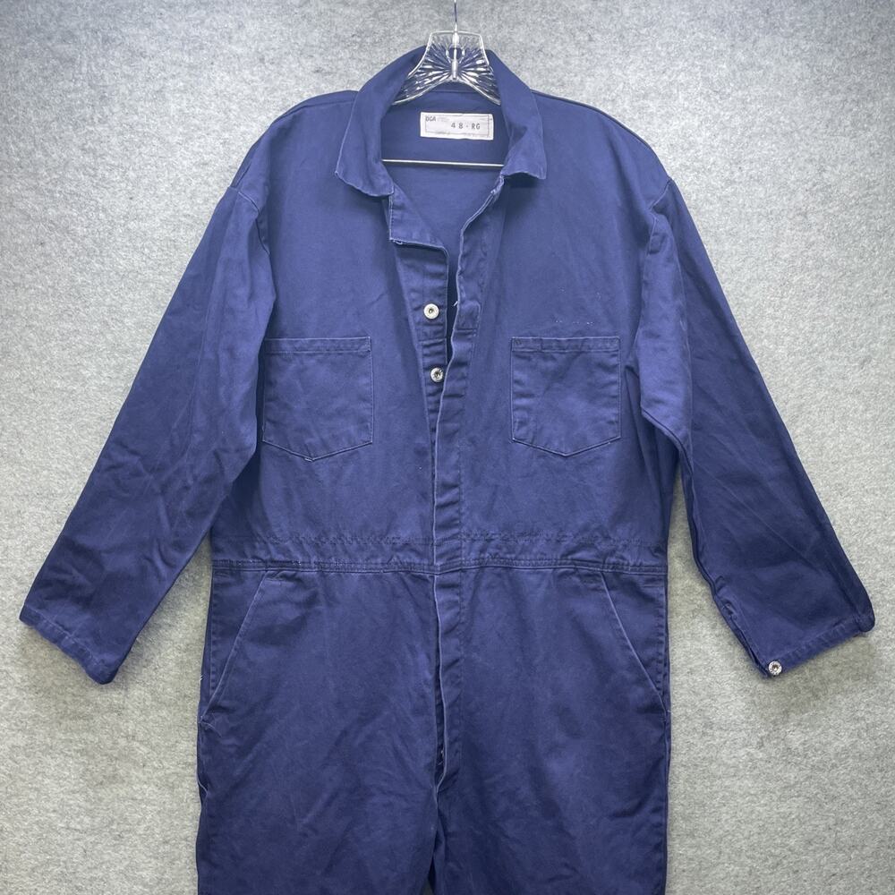 CCA Coveralls Garment Corp of America Blue Work Uniform Long Slv Men 48R M Myers - Picture 4 of 13